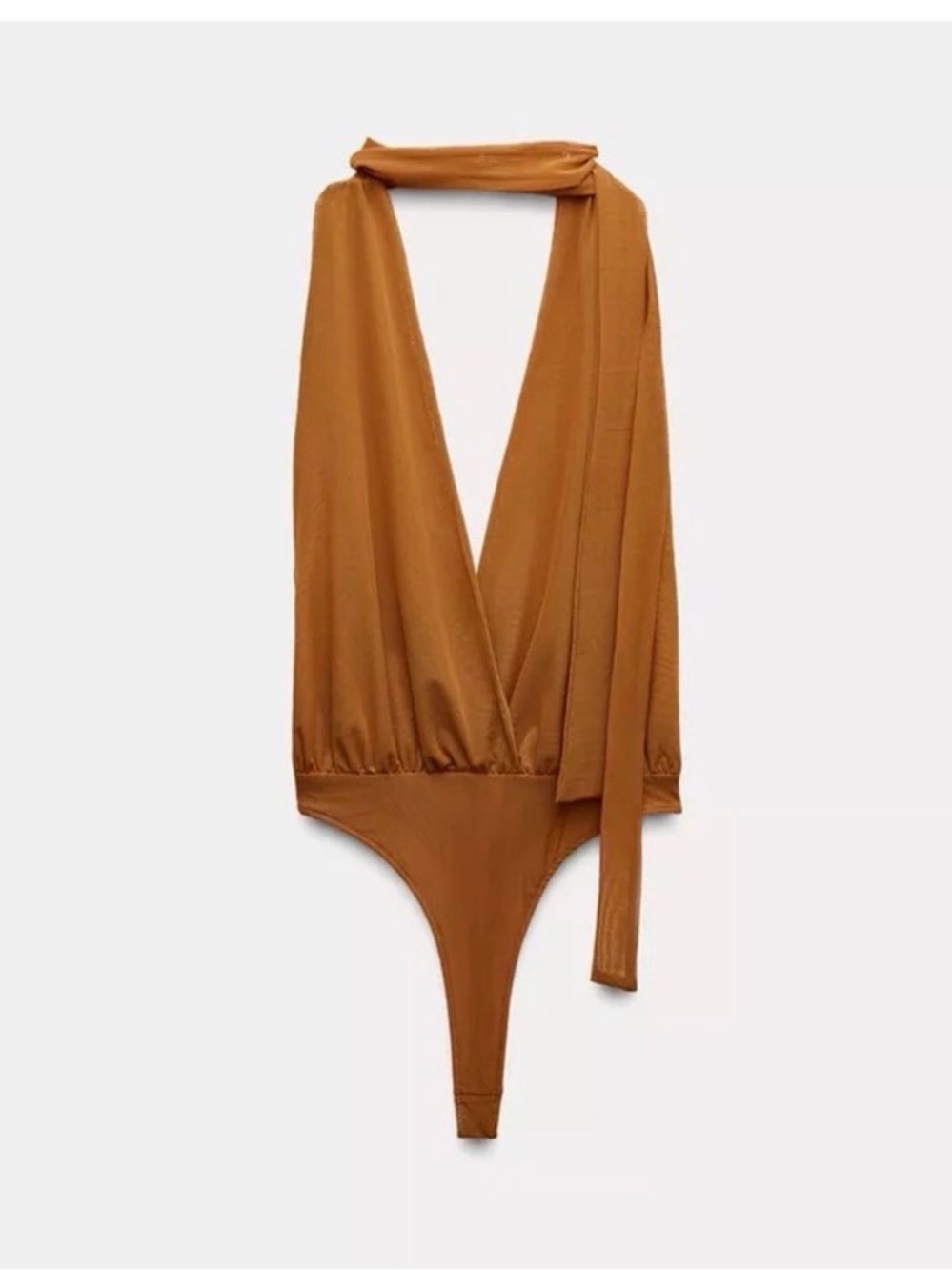 Zara Tulle Halter Bodysuit
